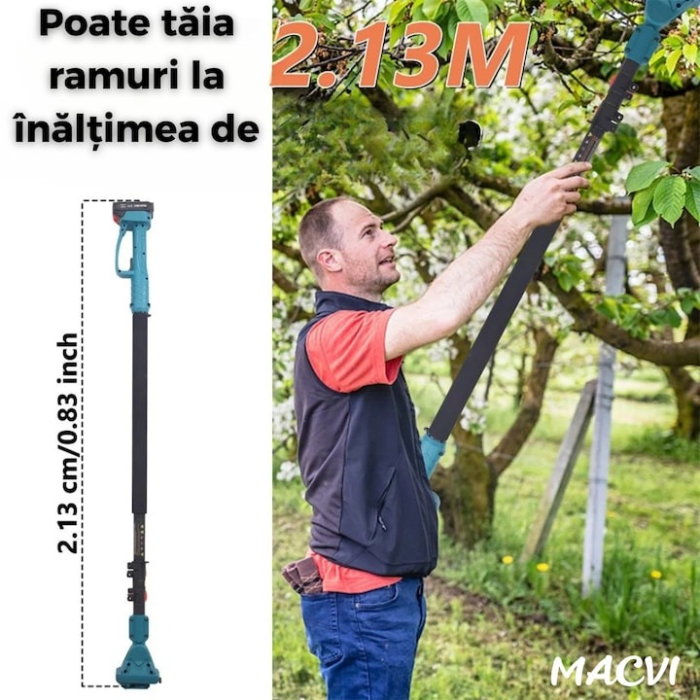 Brat telescopic 2 metri pentru foarfeca sau drujba electrica extensibil si compatibil cu accesorii de taiere [2]