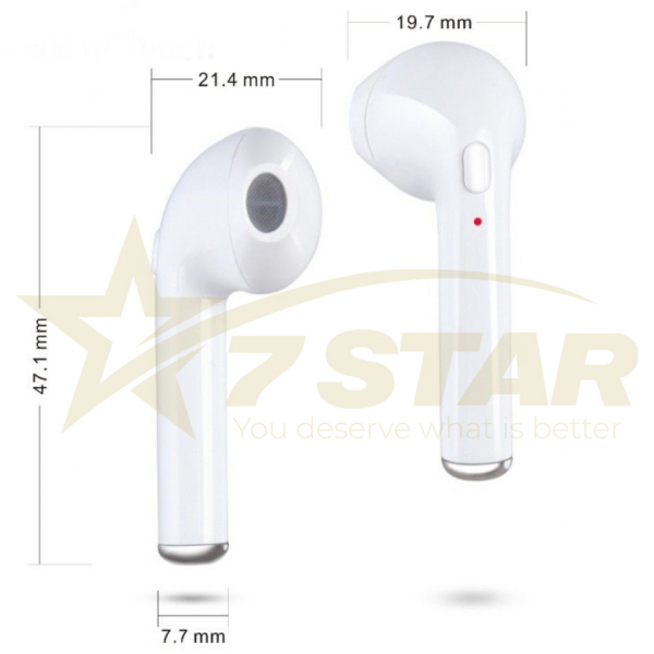 Casti Wireless, i7STAR Twins, True Wireless, Earbuds, Bluetooth V4.2 + DER, Stereo, HD, Microfon Incorporat, Apeluri Telefonice, 10 ore de functionare [2]