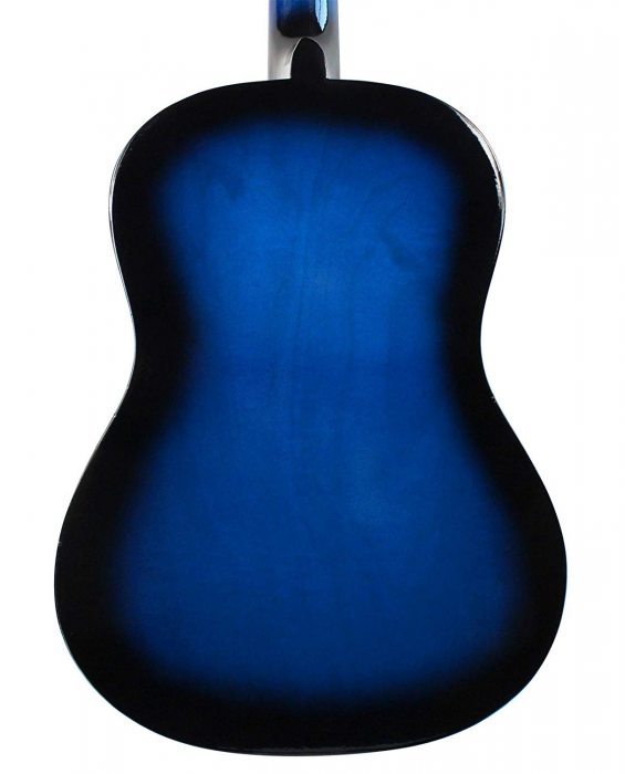 Chitara Clasica Albastru 4/4 38" ( 95 X 35 CM ), pentru Incepatori si Adulti, Recomandata peste 8-10 ani, 6 Corzi Metalice, 20 De Taste [6]