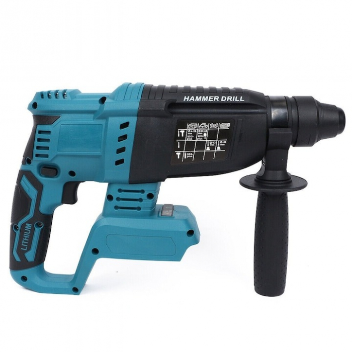 Ciocan rotopercutor profesional 7STAR ®, 1500 W, 3.2J, 1000rpm, 2 acumulatori 88V 8.0 Ah, 3 moduri de functionare, brushless, design modern, autonomie mare, accesorii incluse, valiza transport, Albast [3]