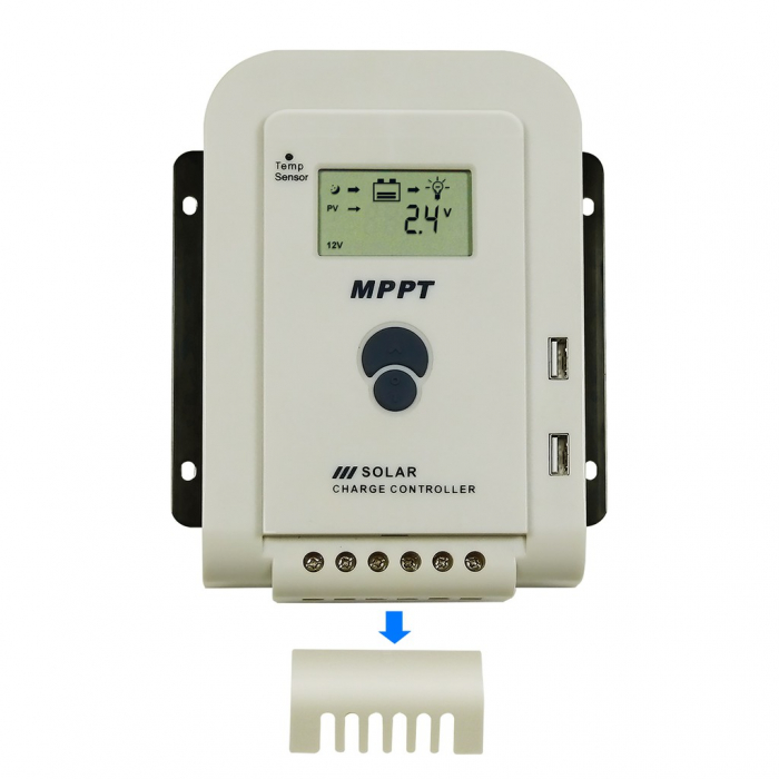 Controler/Regulator solar 60A 7STAR ® functie MPPT, 12/24V, cu afisaj LCD, protectie la polaritate inversata, protectie la supratensiune a bateriei [8]