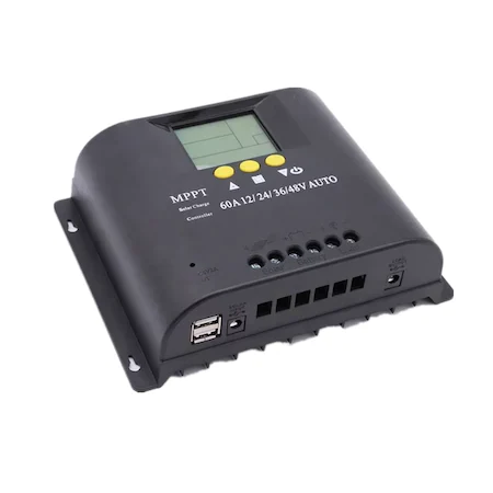 Controler solar MPPT 12V/24V/36V/48V, 60A, multifunctional, display LCD, 7 moduri de functionare, 6 protectii functionale, Negru [2]
