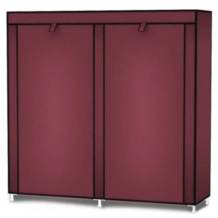 Dulap textil dublu pentru incaltaminte, 12 rafturi, 118x30x120 cm [2]