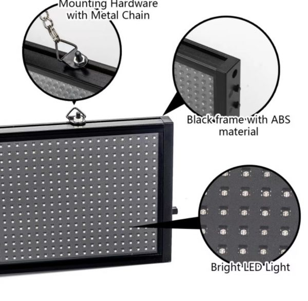 Panou luminos tip reclama de exterior, 400 x 40 cm, display LED, text personalizat, Alb [2]