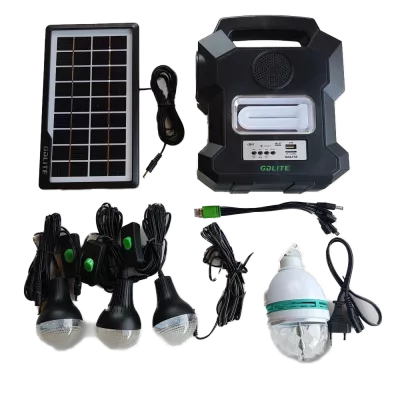 Kit Solar Portabil GDLITE GD-1000A, Panou Solar, USB, Bluetooth, Radio FM, MP3, Lanterna LED, 4 Becuri Incluse, Alimentare 220V [5]
