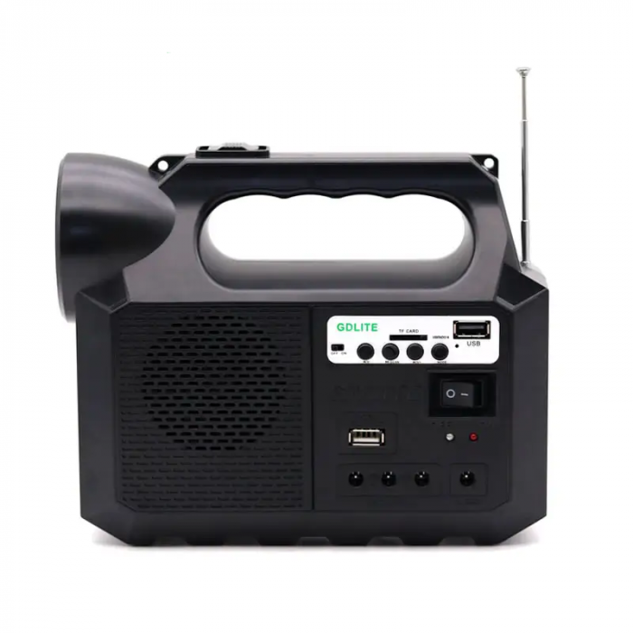 Kit Solar Portabil GDLite GD-8017M, Panou solar, USB, Bluetooth, Radio FM, MP3, Lanterna LED, 3 Becuri Incluse, Incarcare telefonica [3]