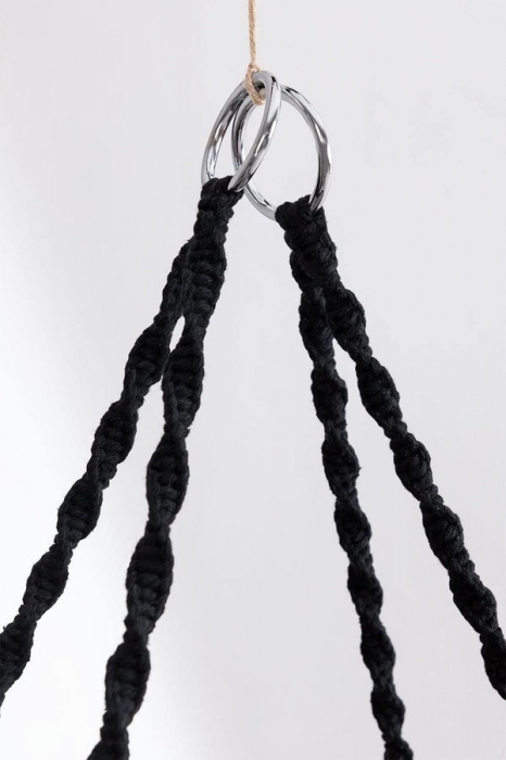 Leagan/balansoar suspendat tip scaun/hamac, diametru 80 cm, sarcina maxima 120kg, cadru metalic, pentru casa, gradina si veranda [4]