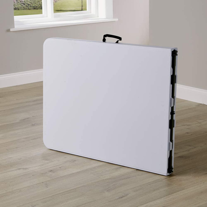 Masa pliabila, de gradina, cadru otel, 180x70x74, alba [7]