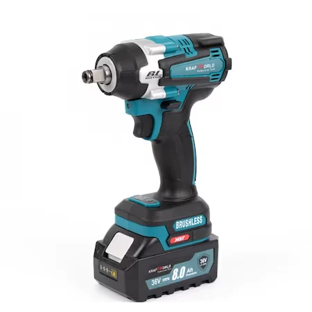 Masina de impact si insurubat 7STAR, cu 2 acumulatori, 36V, 8Ah, patrat si bit, BRUSHLESS, Albastru [5]