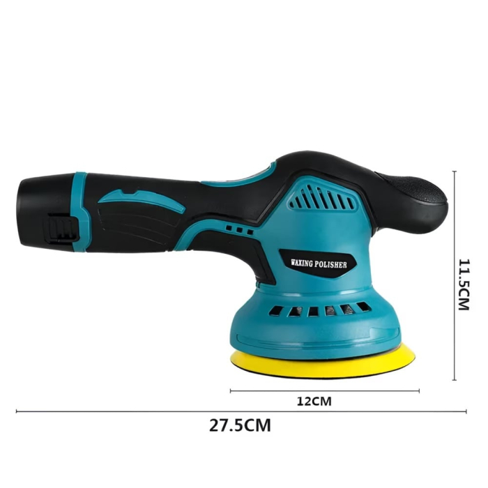 Aparat de polisat auto cu accesorii, portabil, 12V 1500mAh, 5500 Rpm, 8 Viteze, Albastru [6]