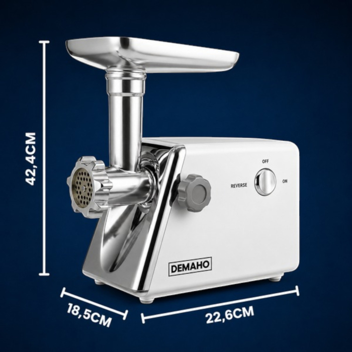 Masina de tocat carne electrica 3000 W – 120 kg/ora, 3 site inox, functie Reverse, componente detasabile [8]