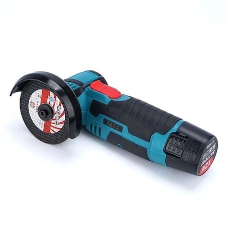 Mini polizor flex unghiular portabil 7STAR ® 2 acumulatori 12V, 750W, 1500 mAh, 19500 rpm, 6 discuri 76 mm, soft start, autonomie mare, design modern, Verde/Negru [3]