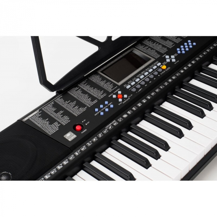 Orga electronica 61 clape, 255 ritmuri, 255 timbre, 50 melodii demonstrative, 5 octave, clape luminate led, functii invatare 3 lectii, functii inregistrare si redare, usb, mp3, afisaj lcd, suport part [8]