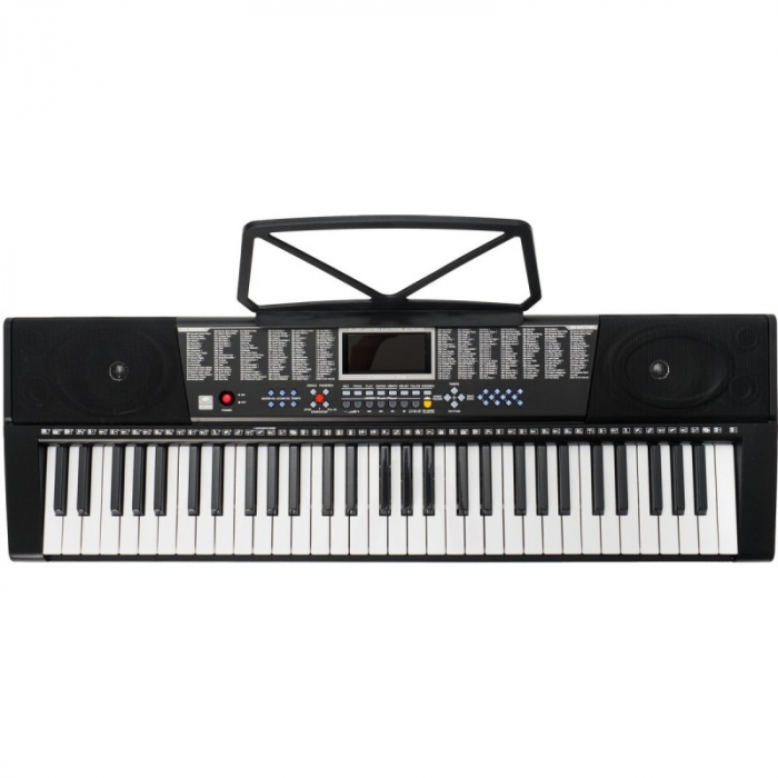 Orga electronica 61 clape, 255 ritmuri, 255 timbre, 50 melodii demonstrative, 5 octave, clape luminate led, functii invatare 3 lectii, functii inregistrare si redare, usb, mp3, afisaj lcd, suport part [2]