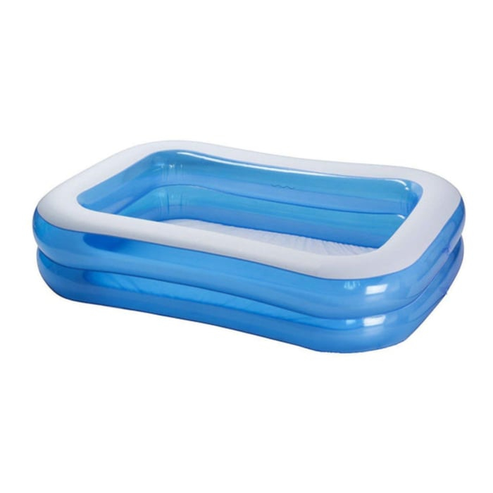 Pachet 2 Piscine Gonflabile Familiale din PVC rezistent, 200x140x40 cm, 2 inele, pentru curte si gradina [3]