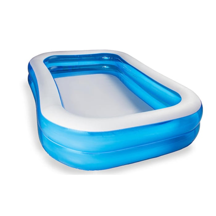 Pachet 2 Piscine Gonflabile Familiale din PVC rezistent, 200x140x40 cm, 2 inele, pentru curte si gradina [4]
