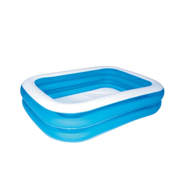 Pachet 2 Piscine Gonflabile Familiale din PVC rezistent, 200x140x40 cm, 2 inele, pentru curte si gradina [2]