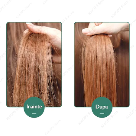 Perie electrica profesionala din ceramica pentru indreptat parul, pieptene pentru indreptat barba, coafat, 45W, temperatura reglabila/5 trepte, max. 190° C, fara efect de electrizare [6]
