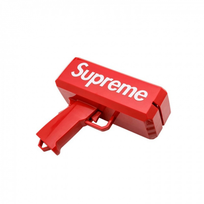 Pistol SUPREME de aruncat bani sau pliante, pentru petreceri si aniversari, 100 de bancnote incluse, rosu [3]