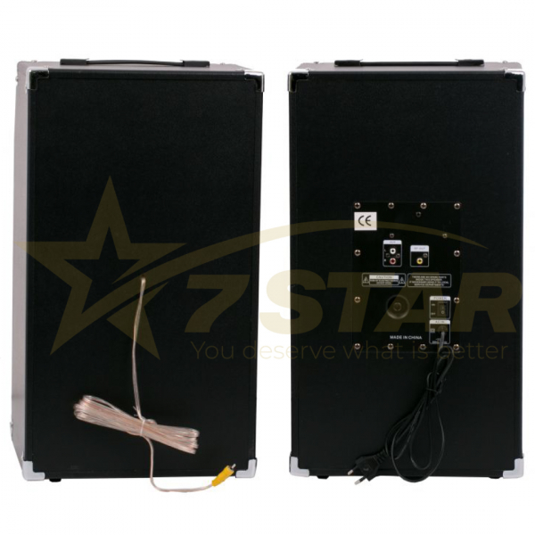 PROMOTIE Set Boxe Active Profesionale 7STAR 7S-284 500W, 20 INCH, Difuzor 25CM, Joc Lumini, Karaoke, Bass Foarte Puternic, Conexiune Bluetooth, USB, RadioFM, CADOU Microfon Profesional si Telecomanda [3]