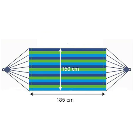 Hamac pentru o persoana, capacitate 120 kg, Albastru [3]