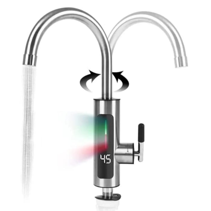 Robinet electric instant din inox, cu display si rotire 360 grade, 3000W [2]