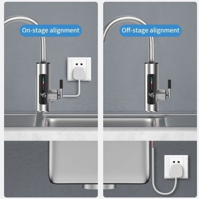 Robinet electric instant din inox, cu display si rotire 360 grade, 3000W [5]