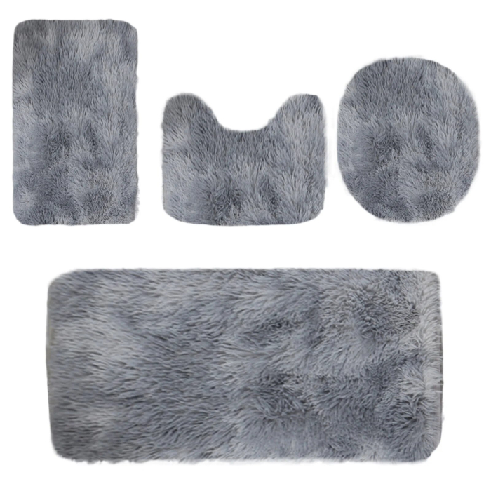 Set 4 covorase baie, plus, antiderapant, absorbant, bej, 40x80x60x50x38cm [6]
