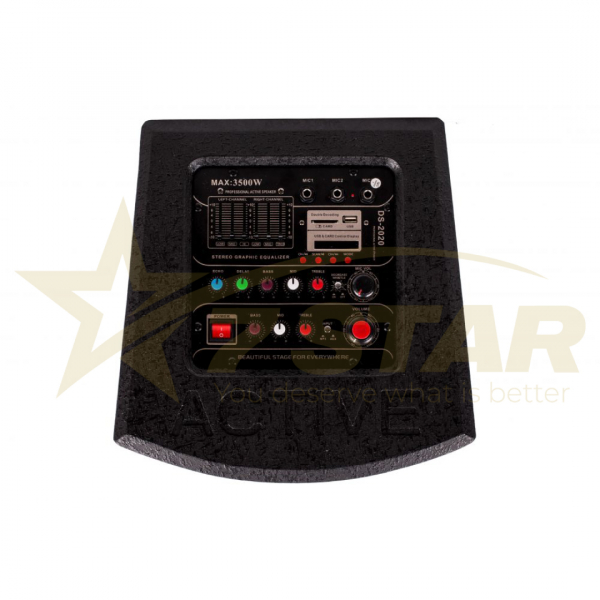 Set Boxe Active Profesionale 7S-2020 960W 4 Subwoofere 12 INCH, Sunet + Bass Foarte Puternic, Statie INCORPORATA, Ecran LCD, Bluetooth, USB, RadioFM, CADOU Microfon Wireless Profesional si Telecomanda [2]