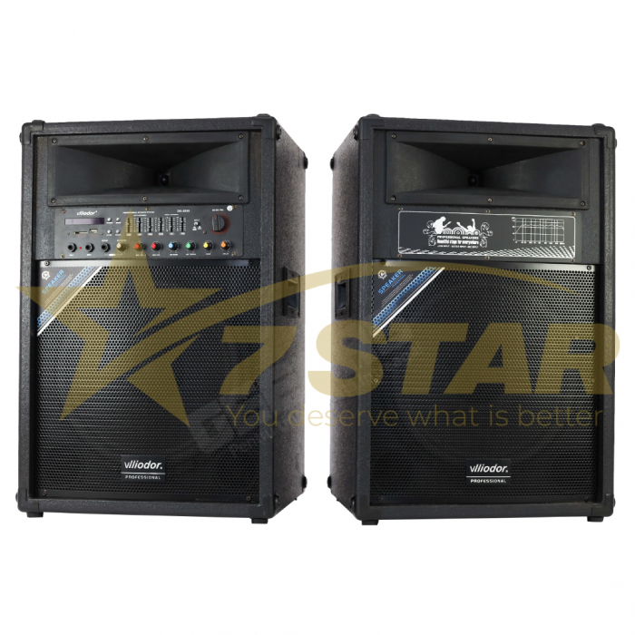 Set Boxe Active Profesionale 7S-2035 800W, 15INCH, Bluetooth, USB, RadioFM, Ecran LCD, CADOU Microfon Profesional [3]