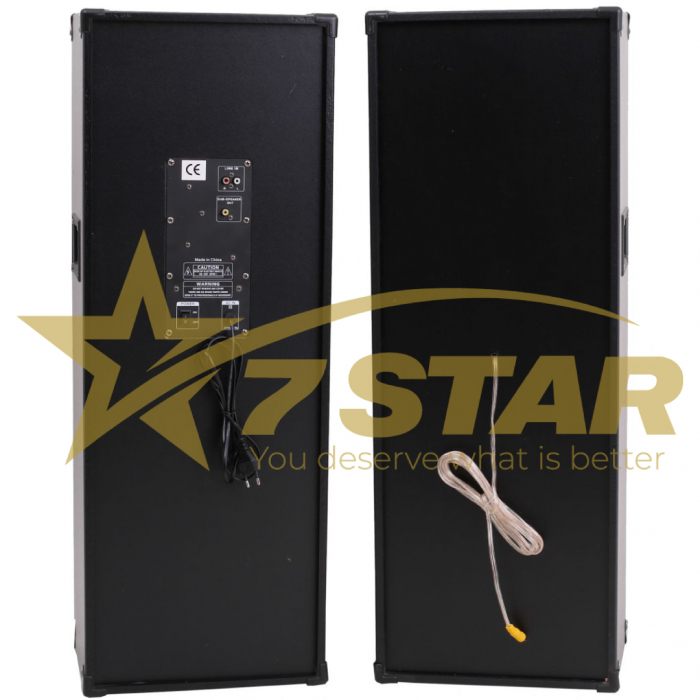 Set Boxe Active Profesionale 7S-2308sm 600W, 95cm Inaltime, 4 Difuzoare 25CM, Bass Foarte Puternic, Karaoke, Conexiune Bluetooth, USB, RadioFM, Ecran LCD, Cadou Microfon [4]