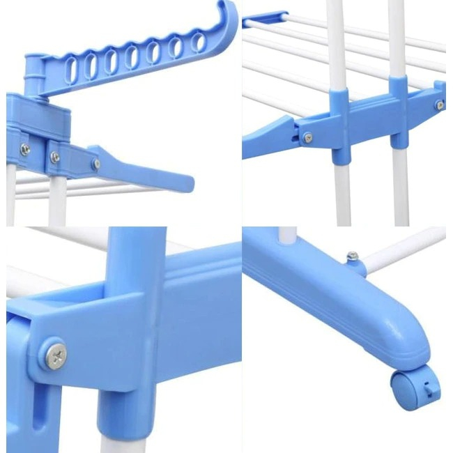 Uscator vertical, mobil si pliabil pentru rufe cu suport umerase, inaltime 173cm , 3 etaje [7]