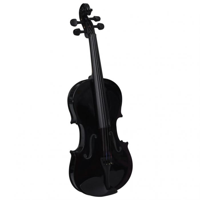 Vioara Clasica 4/4 Negru Perlat Pentru Incepatori si Adulti, Arcus, Sacaz, Contrabarbie, Geanta Transport [2]