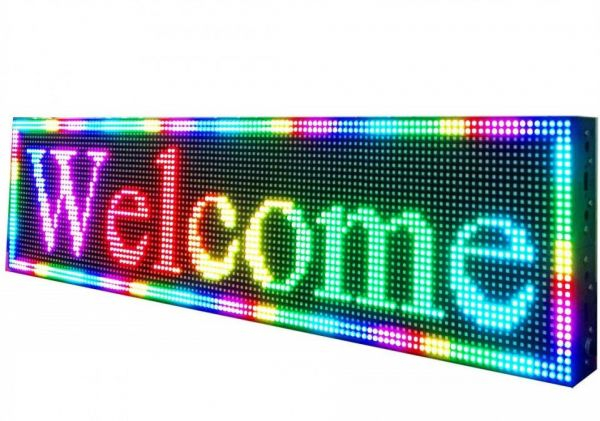 Panou luminos de exterior RGB, 200 x 40 cm, LED, text personalizat [1]