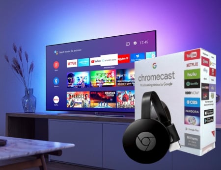Casti, Joystick-uri/Cabluri - Chrome-cast media player HDMI, transmisie dispozitiv mobil, TV Andoid, IOS, Windows in HDMI prin wifi