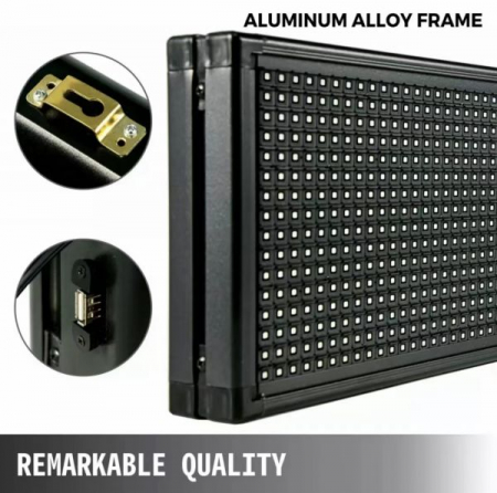 Panou luminos tip reclama de exterior, 400 x 40 cm, display LED, text personalizat, Alb [2]