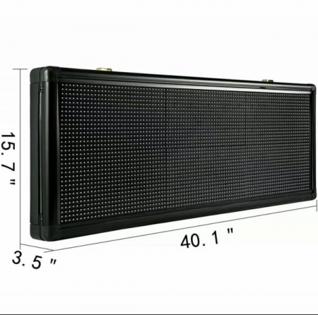 Reclama luminoasa pentru exterior, 100 x 40 cm, LED, mesaj dublu, Rosu [2]