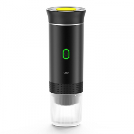 Espressor electric portabil, Aparat de cafea portabil, cafea macinata, capsule Nespresso, Nescafe, Dolce Gusto, mod incalzire apa sau cafea rece, putere 72W, baterie 2500mAh, incarcare USB C [1]