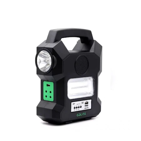Kit Solar Portabil GDLITE GD-1000A, Panou Solar, USB, Bluetooth, Radio FM, MP3, Lanterna LED, 4 Becuri Incluse, Alimentare 220V [1]