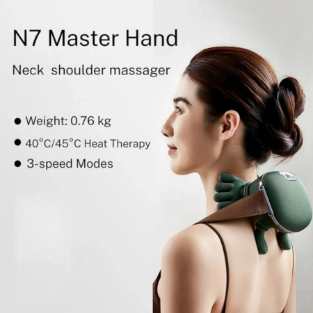 Aparat de Masaj Cervical 4D cu incalzire Infrarosu 45°C, 3 Intensitati, Wireless, Autonomie 70 min – Gat, Umeri, Spate [6]