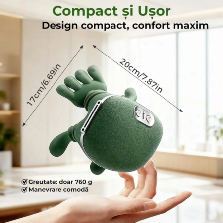 Aparat de Masaj Cervical 4D cu incalzire Infrarosu 45°C, 3 Intensitati, Wireless, Autonomie 70 min – Gat, Umeri, Spate [8]