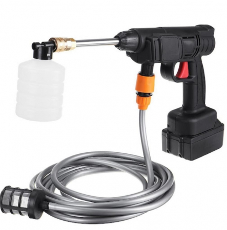 Gradinarit - Aparat de spalat cu presiune fara fir ( portabil ), 500W, 48V,  8L/min, 30 bar, negru, accesorii si valiza inclusa, Negru