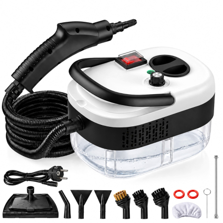 Electrocasnice & Climatizare - Aparat Profesional de Curatare cu Aburi 2500W, 105°C, Reglaj 6 Trepte, Degresare si Dezinfectare Rapida
