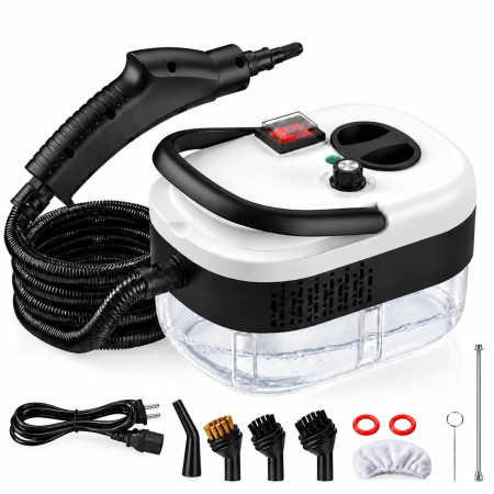 Casa, Gradina & Bricolaj - Aparat Profesional de Curatare cu Aburi 2500W, 105°C, Reglaj 6 Trepte, Degresare si Dezinfectare Rapida