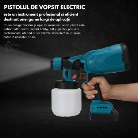 Aparat profesional de Vopsit si zugravit 7STAR ®, electric, cu rezervor de vopsea, 2 acumulatori 36V, portabil [5]