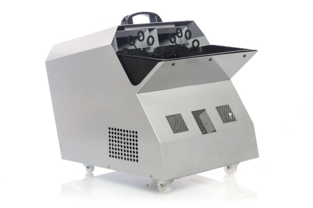 Petrecere & Discoteca - Masina de facut baloane profesionala din inox, 300W cu telecomanda wireless, 6000-8000 baloane/min, 2 palete, roti transport, Argintiu