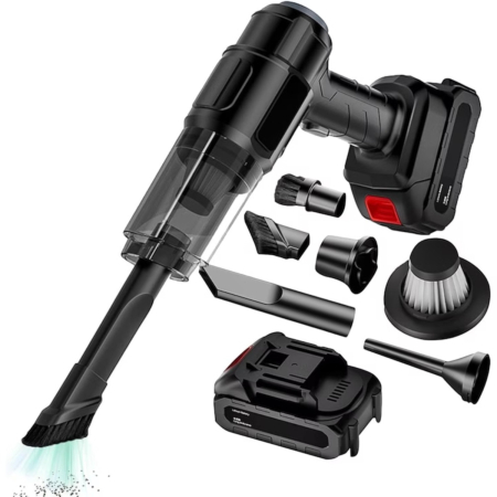 Aspirator si suflanta portabila 4 in 1, 2 acumulatori 48V 5.0Ah, 5000 mAh, 6 duze incluse [1]