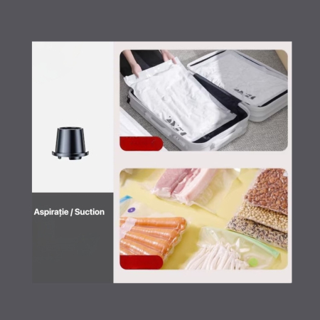 Aspirator si suflanta portabila 4 in 1, 2 acumulatori 48V 5.0Ah, 5000 mAh, 6 duze incluse [5]