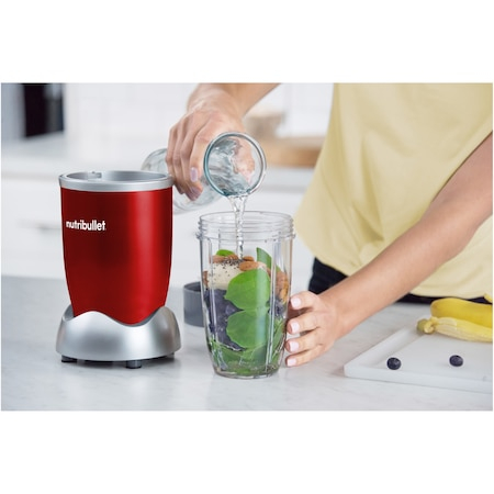 Blender Nutribullet® Original, 600 W, 1 viteza, cupa 0.5l, cupa inalta 0.7l, Rosu [5]