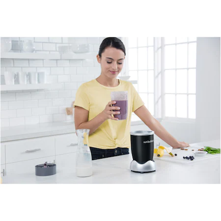 Blender Nutribullet® Original, 600W, 1 viteza, cupa 0.5l, cupa inalta 0.7l, Negru [4]